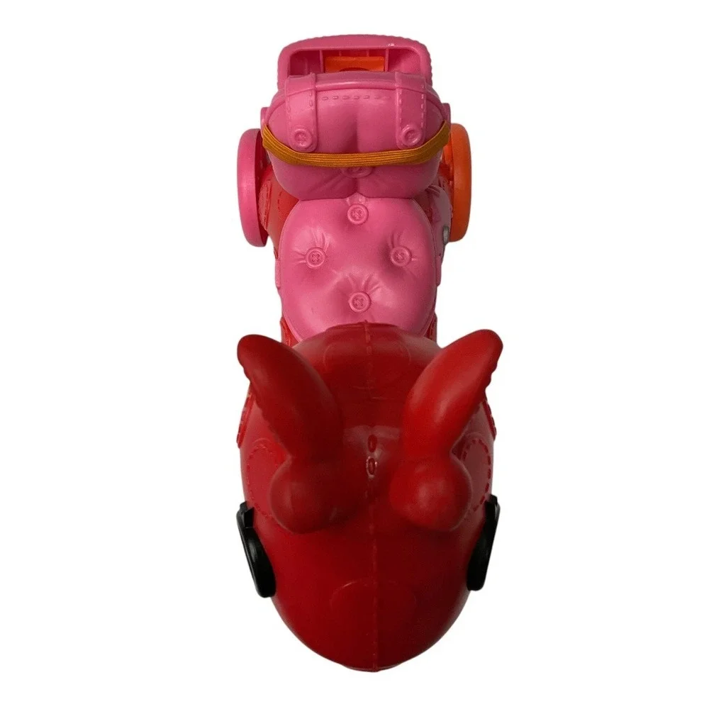 Lalaloopsy Pull Toy Giraffe‎ Button Wheels Saddlebag Red Orange Pink 12